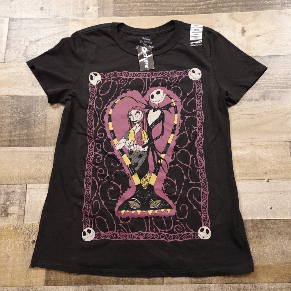 Disney Tim Burton The Nightmare Before Christmas tee shirt women's small black